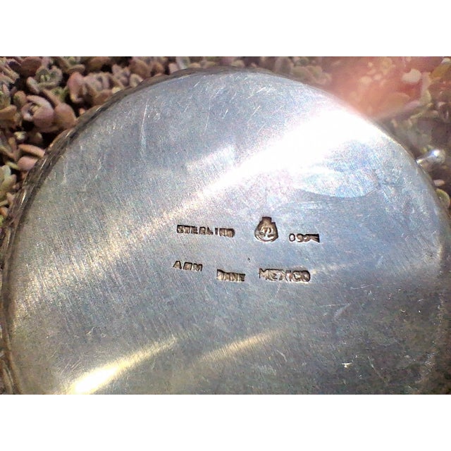 Mid 20th Century Tane Mexican Sterling Silver Double Bird Handle 5" Bowl Ring Trinket Dish For Sale In New York - Image 6 of 7