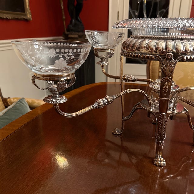 Sheffield Early 19th Century Regency Period Sheffield Silver Epergene For Sale - Image 4 of 12