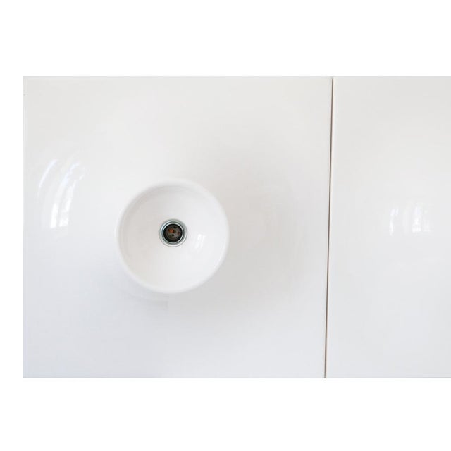 Large Mid-Century Modern Wall Lamps in Fiberglass, 1970s, Set of 3 For Sale - Image 10 of 18