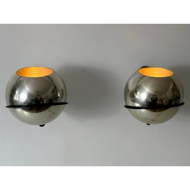 Model 232/G Spherical Sconces by Gino Sarfatti for Arteluce, Italy, 1961, Set of 2 For Sale - Image 12 of 18