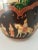 Chinoiserie Vintage Chinoiserie Metal Hand Painted Black Lacquer Jardiniere For Sale - Image 3 of 8