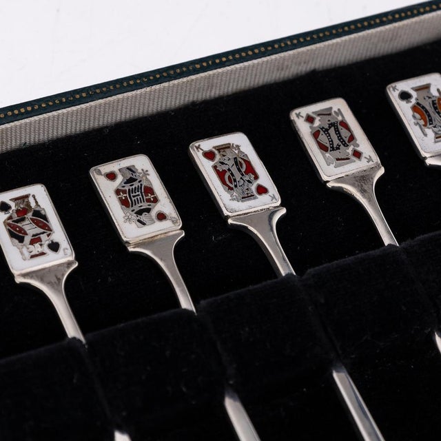 20th Century Silver Cased Cocktail Picks from Garrard, 1986, Set of 12 For Sale - Image 11 of 18