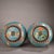 Late 20th Century Pair of Gilt Bronze Cloisonné Enamel Double-Gourd Vases With Shou Motif For Sale - Image 4 of 9