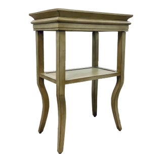 Modern Ecru Wood Tray Table For Sale