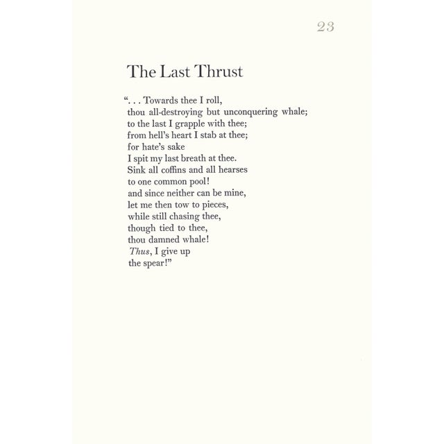 1968 "Moby Dick" Lithograph by Benton Spruance "The Last Thrust" For Sale - Image 4 of 6