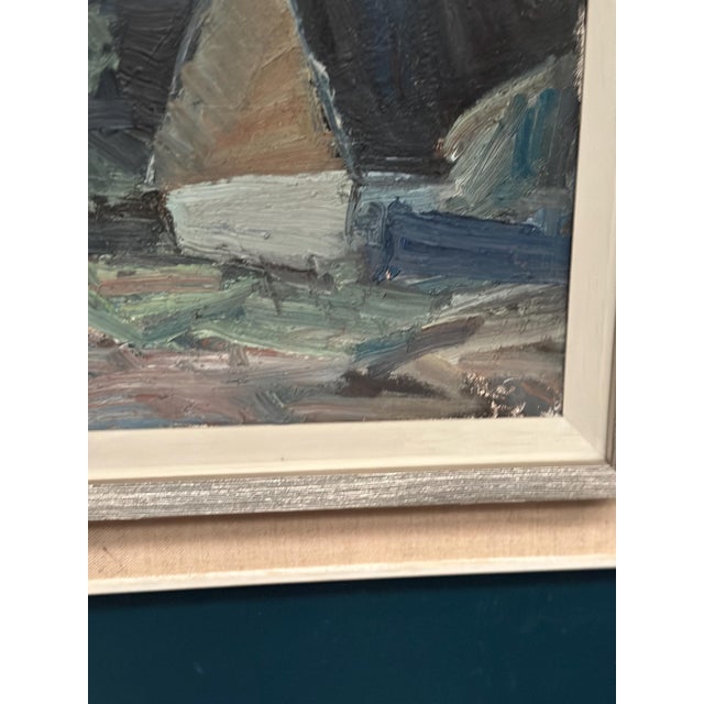 Carl Berndtsson, Village, 1960s, Oil Painting on Canvas, Framed For Sale - Image 13 of 14