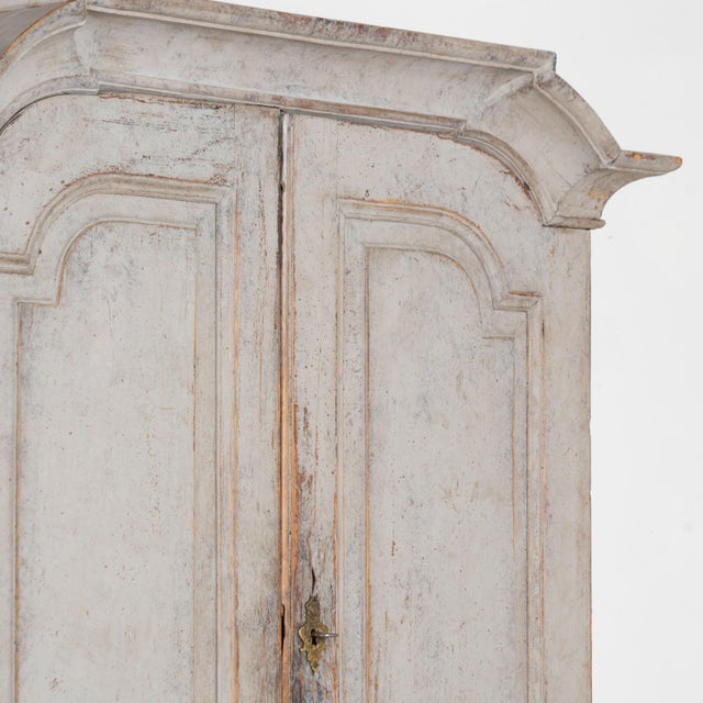 Early 19th Century Early 19th Century Swedish Gray Painted Wedding Cabinet For Sale - Image 5 of 11