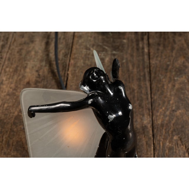 Vintage Frankart Revival "Butterfly Nymph" Art Deco Lamp by Sarsparilla For Sale In Chicago - Image 6 of 6