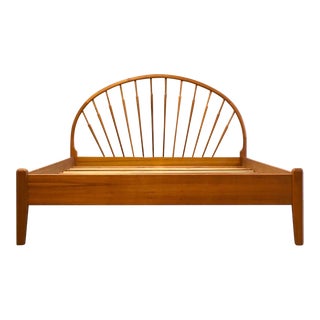Danish Modern Teak Queen Bed For Sale