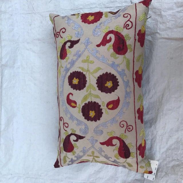 Embroidered Suzani Pillow For Sale In Los Angeles - Image 6 of 11
