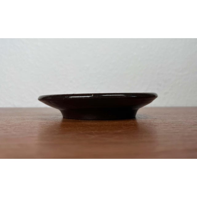 Mid-Century Modern Mid-Century Modern Small Studio Pottery Wall Plate from Glit Lava, Iceland, 1960s For Sale - Image 3 of 12
