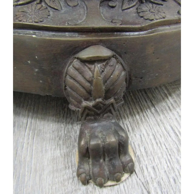 Late 18th Century French Empire Style Bronze Jardiniere With Female Griffons and Cherubs For Sale - Image 9 of 12