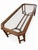This vintage coffee table is likely a 1970s Chinese Chippendale style piece featuring a faux bamboo wooden base and a...