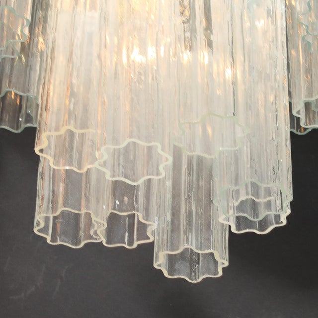 Mid-Century Modernist Murano Glass Tronchi Chandelier W/ Brass Fittings For Sale - Image 16 of 18