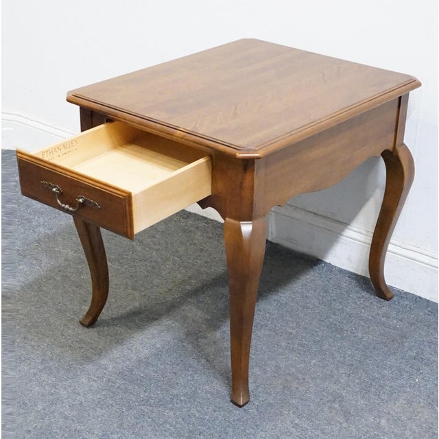 Ethan Allen Country French Collection 22" Accent End Table 26-8203 - 216 Bordeaux Finish For Sale In Kansas City - Image 6 of 13