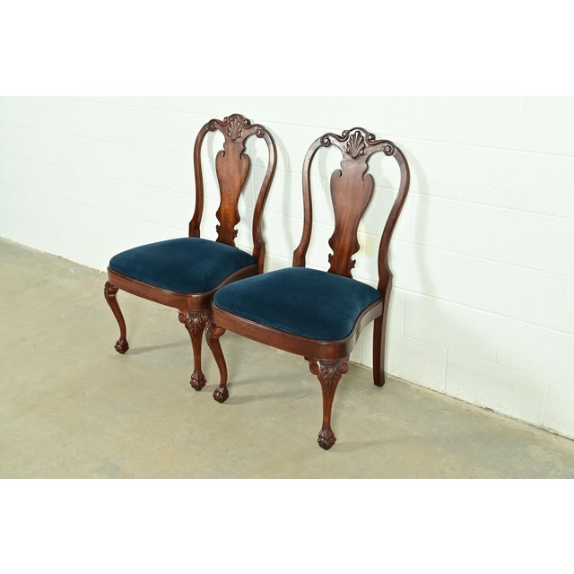 Smith & Watson Georgian Carved Mahogany Side Chairs or Dining Chairs, Pair For Sale - Image 15 of 15