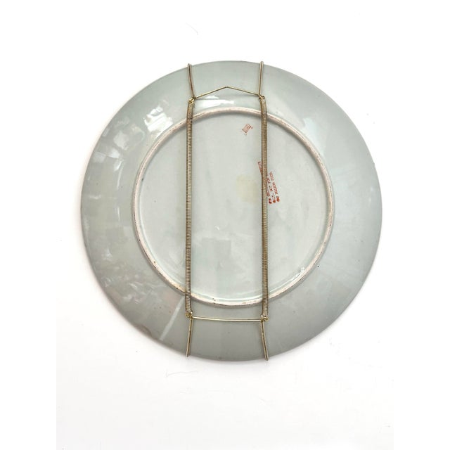 Vintage Hand-Painted Chinoiserie Decorative Plates With Birds & Botanical Motifs - A Matching Pair For Sale - Image 11 of 12