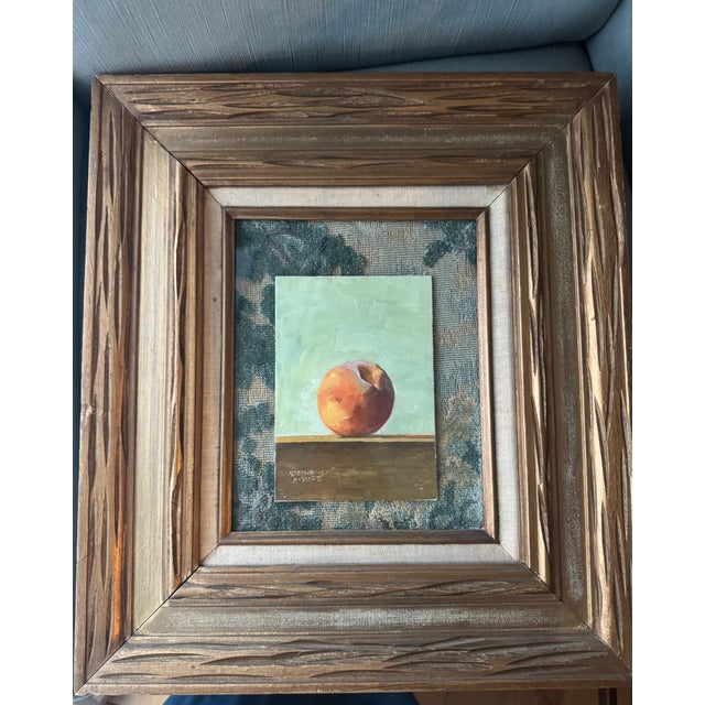 Contemporary Gouache Peach, Framed For Sale In Houston - Image 6 of 11