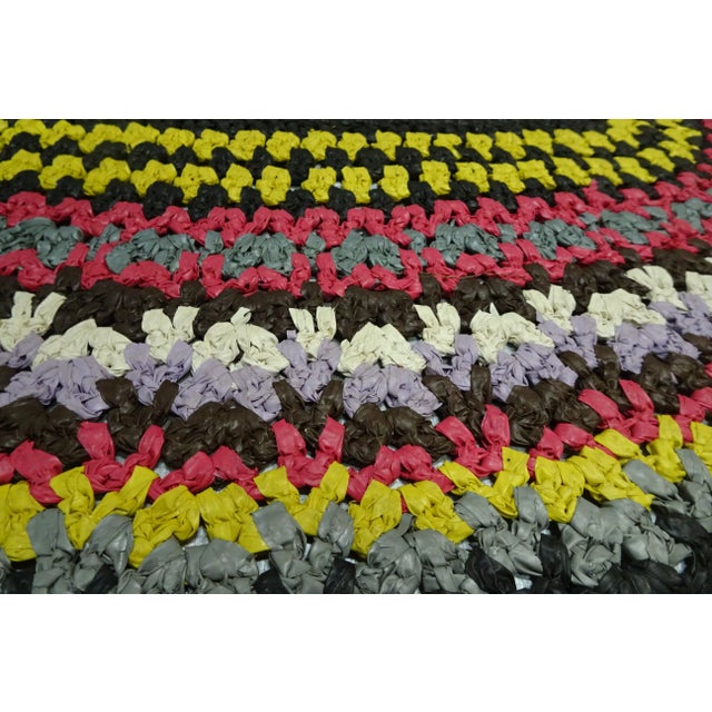 Rag Rug Swedish Mid Century Vinyl For Sale In Miami - Image 6 of 6