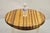 Vintage Mid Century Modern Teak & Oak Wood 24" Round Lazy Susan Spinning Charcuterie/Cheese Cutting Board. Item features a...