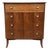 Mid-Century Tallboy Chest of Drawers in Walnut and Maple, 1950s For Sale