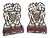 Antique Teakwood Wall Pockets With Jade Inserts - A Pair For Sale