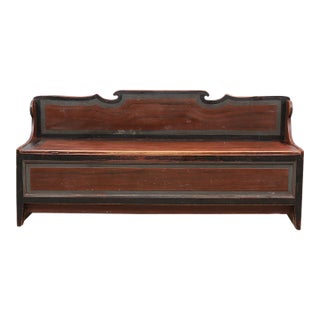 19th Century Swedish Pinewood Pull-Out Bench - Antique Scandinavian Daybed For Sale