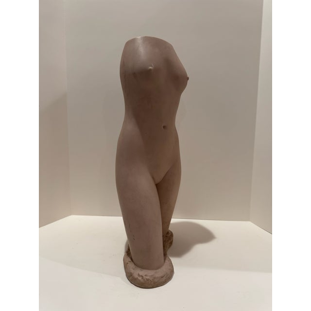 American Larry Mohr Painted Plaster Female Torso Sculpture Signed From Artist Estate For Sale - Image 3 of 7