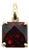 14k Gold Mounted Fancy Cut Tanzanian Garnet Pendant For Sale