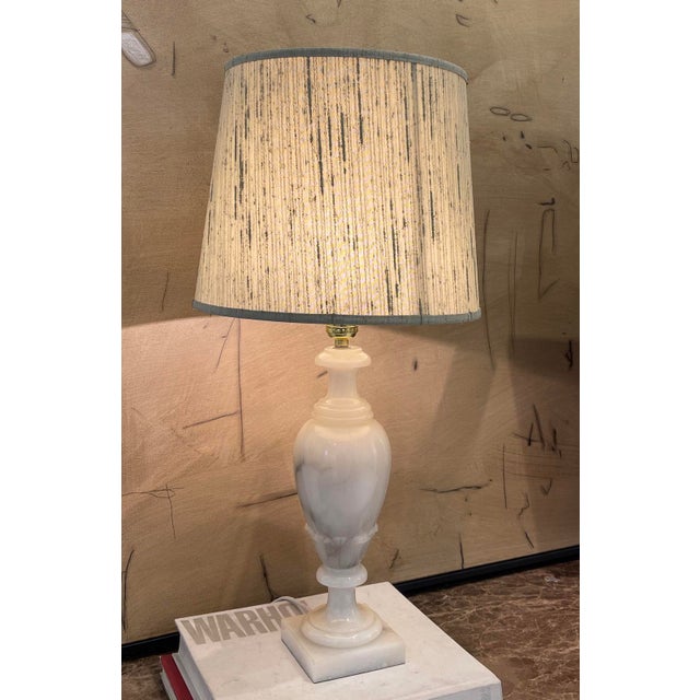 1950s Vintage Italian Alabaster Table Lamps —a Pair For Sale - Image 5 of 5