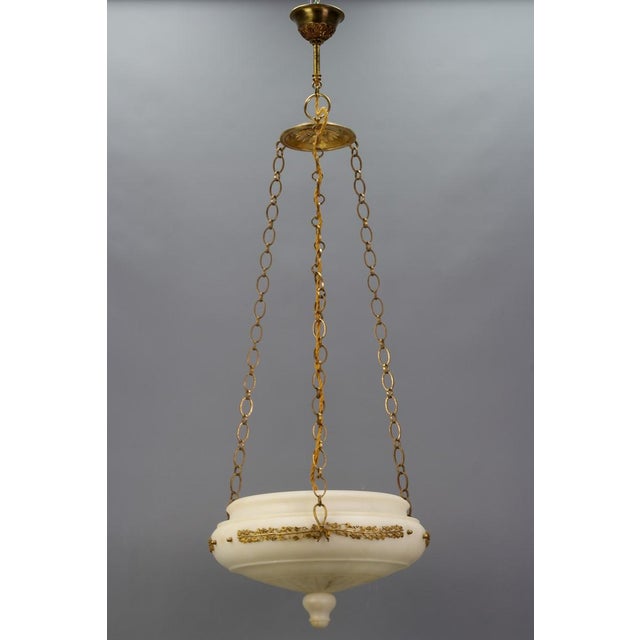 Neo-Classical Gilt Bronze and Brass Pendant Light, 1890s For Sale - Image 18 of 18