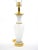 20th Century Hollywood Regency Opaline Glass and Gold-Banded Table Lamps, Pair For Sale - Image 4 of 11
