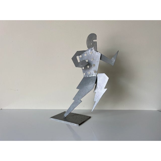 For your consideration we are presenting for sale this fantastic Vintage modernist abstract metal art sculpture of a...