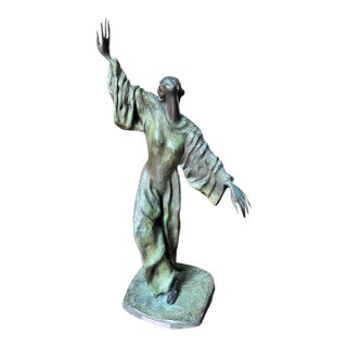 French Bronze Sculpture "Regard Voilé" by Yvette Lamoureux Signed & Numbered 5/8 For Sale