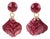 Francoise Montague Paris Earrings Dangle Burgundy Petals For Sale