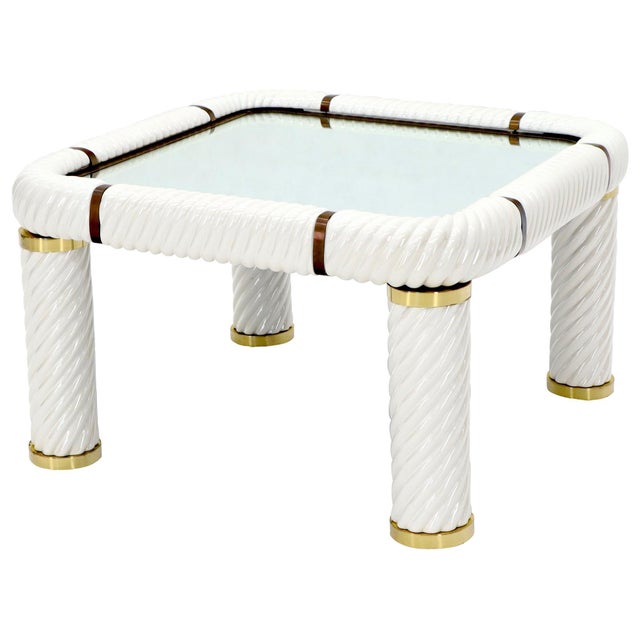 Tommaso Barbi Midcentury Italian Modern Porcelain Square Coffee Side Table For Sale - Image 13 of 13