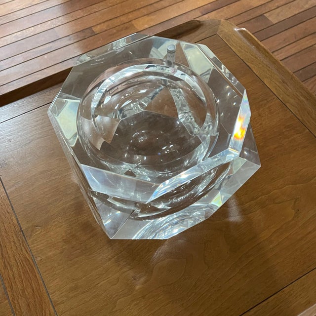 Transparent Carole Stupell Faceted Lucite Ice Bucket For Sale - Image 8 of 9