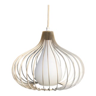 Vintage 1960’s Mid-Century Modern Atomic Onion Cage Pendent Light For Sale