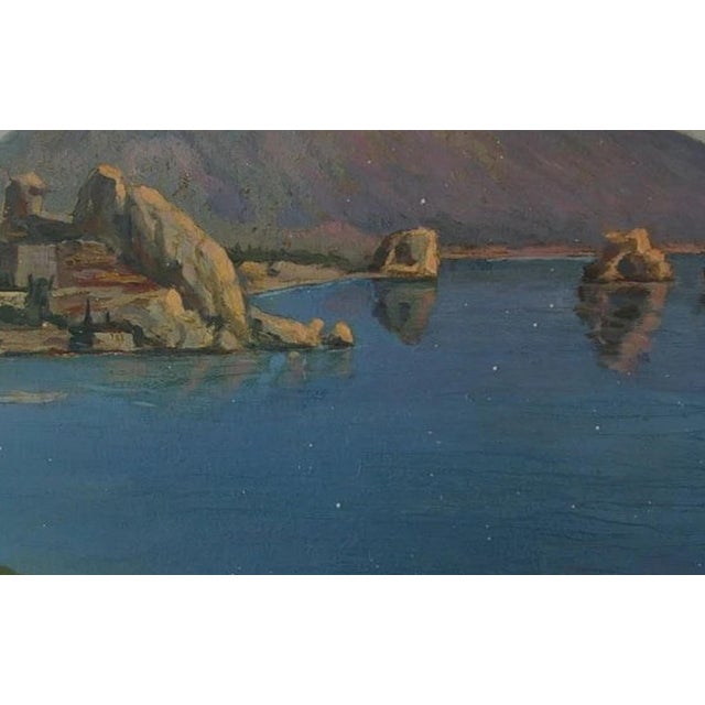 Mountain Landscape Antique Oil Painting Original Soviet Art Ukrainian Artist Buryak v. 50-80 1967 For Sale - Image 4 of 6
