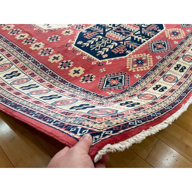 Vintage Caucasian Shirvan Tribal Wool Rug For Sale - Image 6 of 10