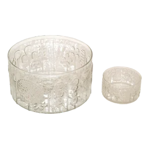 2 Iittala Nuutajarvi, Oiva Toikka Flora 9 5/8 Inches Diameter Salza Bowl Serving