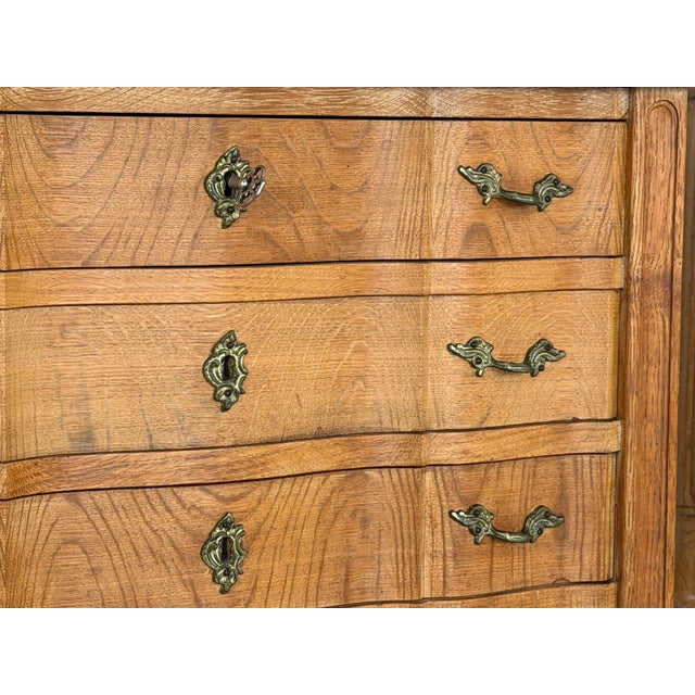 Brown Danish Rococo Nightstands in Oak by Henning Kjærnulf, 1960s, Set of 2 For Sale - Image 8 of 12