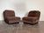 Mid-Century Modern Vintage 1970s Attributed to Willy Rizzo Boar Leather Lounge Chairs For Sale - Image 3 of 7