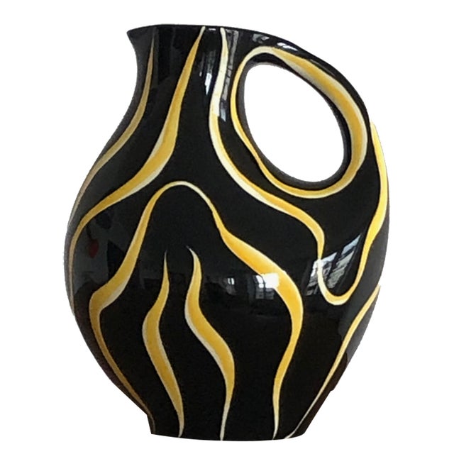 Free-Form Ceramic Pitcher or Vase attributed to Anneliese Beckh, 1950s For Sale