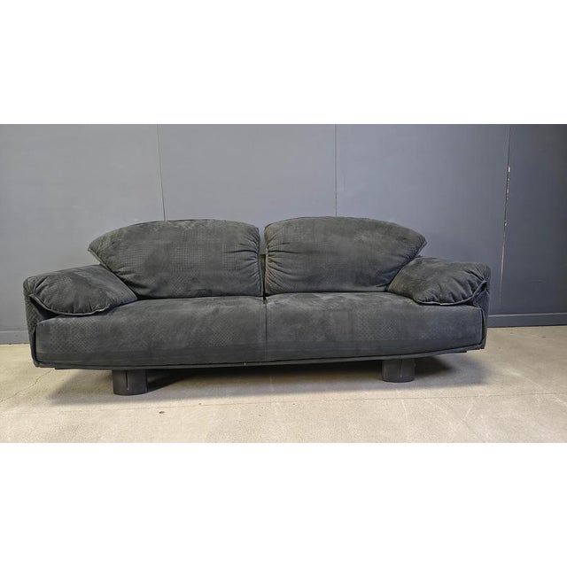 Vintage Velvet Sofa by Saporiti Italia, 1980s For Sale - Image 11 of 15