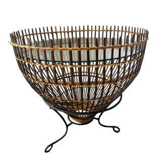 Late 20th Century Franco Albini Style Fish Basket Table For Sale