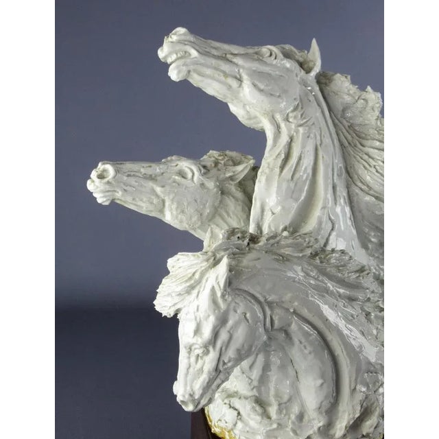 Costanzo Mongini, Statue of Horses, 1950s, Porcelain For Sale - Image 9 of 11