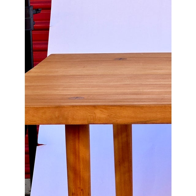 1950s Vintage Mid Century Industrial Butcher Block-Top Dininig Table For Sale In Los Angeles - Image 6 of 6