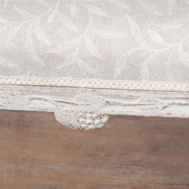 Pair, 19th Century Swedish Gustavian Gray Painted Armchairs For Sale - Image 11 of 18