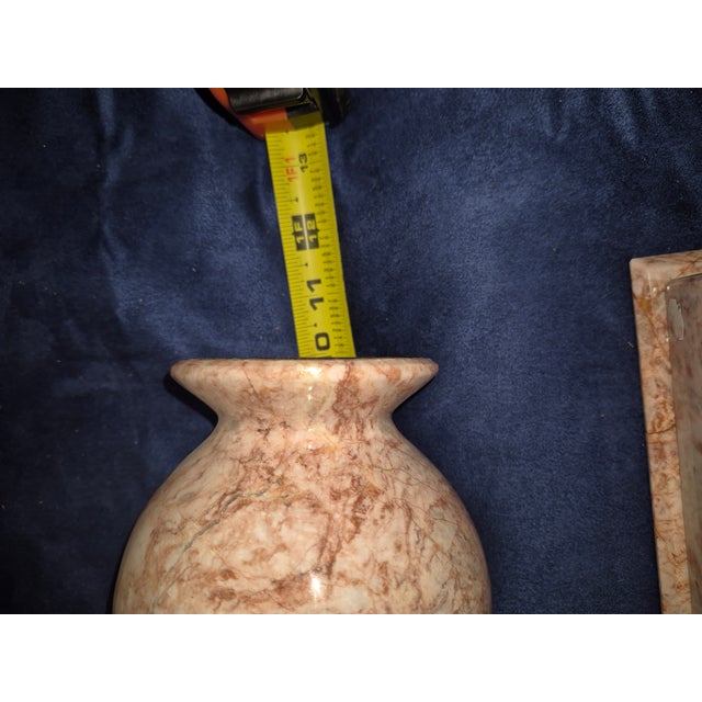 Mid 20th Century 5-Piece Postmodern Pink & Cream Marble Bathroom Vanity Set Fd For Sale - Image 4 of 10